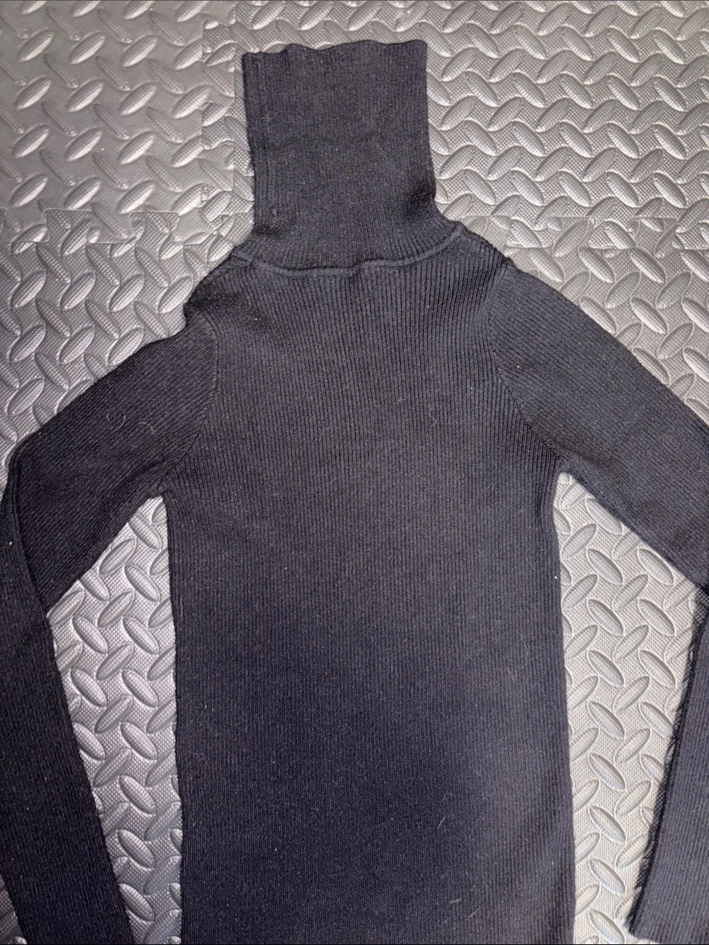 NWOT Black Ribbed Turtleneck Knit Dress